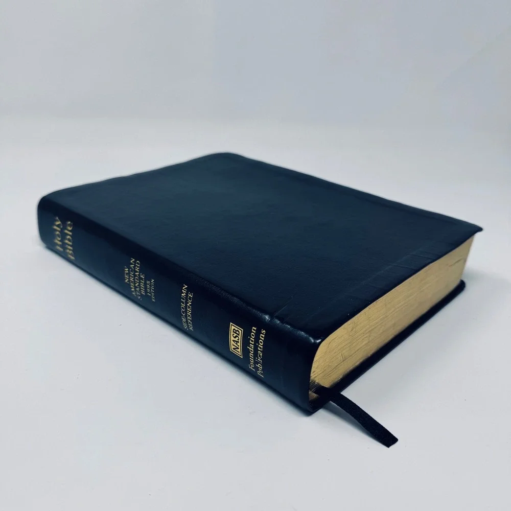 Foundation Publications Bible Unisex OS Black NASB 1995 Side-Column Reference